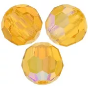 4mm Preciosa round faceted beads - Round Bead - Topaz AB x20