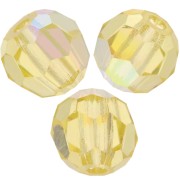 4mm Preciosa round faceted beads - Round Bead - Jonquil AB x20