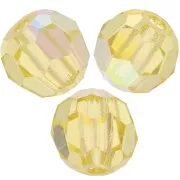 4mm Preciosa round faceted beads - Round Bead - Jonquil AB x20