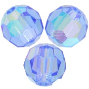 4mm Preciosa round faceted beads - Round Bead - Sapphire AB x20
