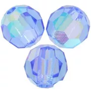 4mm Preciosa round faceted beads - Round Bead - Sapphire AB x20