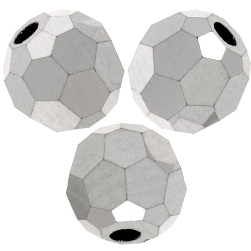 4mm Preciosa round faceted beads - Round Bead - Crystal Labrador Full x20