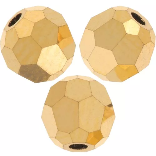 4mm Preciosa round faceted beads - Round Bead - Crystal Aurum Full x20