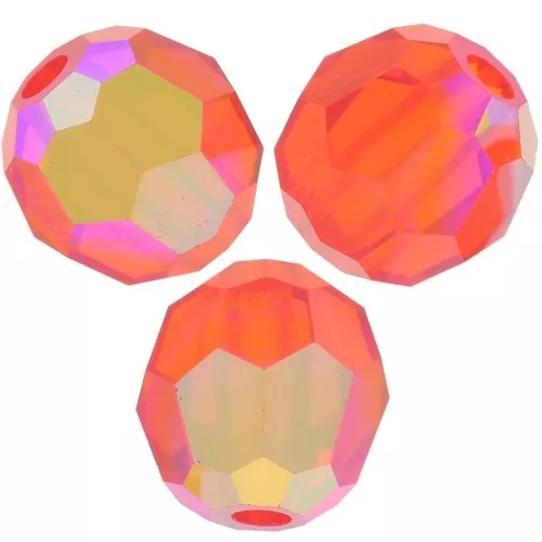 4mm Preciosa round faceted beads - Round Bead - Hyacinth AB x20
