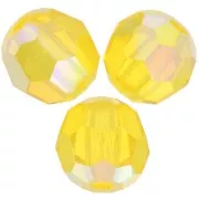 4mm Preciosa round faceted beads - Round Bead - Citrine AB x20