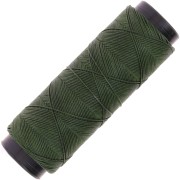 0.6mm Slam Cord waxed polyester flat yarn for micro macramé - Khaki x100m|raw }}
