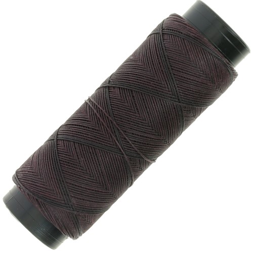 0.6mm Slam Cord flat waxed polyester thread for micro macramé - burgundy x100m