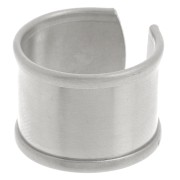 15mm 925 Sterling silver adjustable Ring with curved edge to decorate x1|raw }}