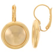 Leverback earrings for 14mm cabochon Purecrystal 1122 Rivoli - Fine Gold plated x2|raw }}