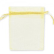 Organza pouches 120x100mm Jaune x20