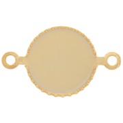 Spacers settings for 8mm flat back cabochon - Fine Gold Plated x4