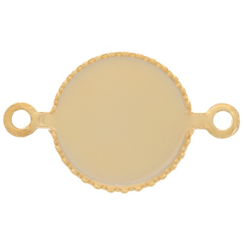 Spacers settings for 8mm flat back cabochon - Fine Gold Plated x4