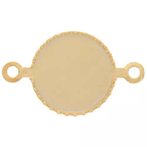 Spacers settings for 8mm flat back cabochon - Fine Gold Plated x4