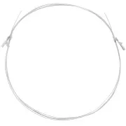 Wire 0.6x0.4mm half-round 925 Sterling Silver x 1m