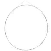 Half hard Wire 0.6x0.4mm half-round 925 Sterling Silver x 1m