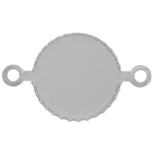 Spacers settings for 8mm flat back cabochon - Silver Tone x4
