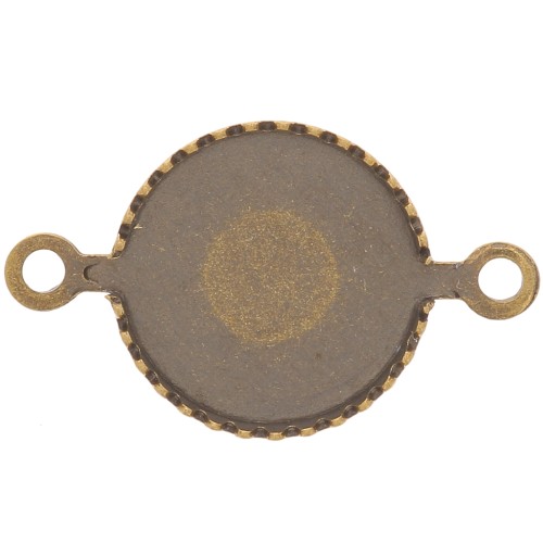 Spacers settings for 8mm flat back cabochon - Bronze x4