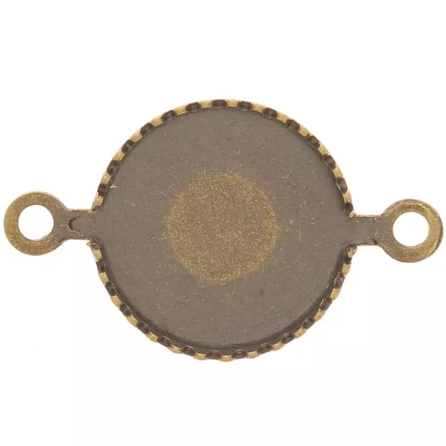 Spacers settings for 8mm flat back cabochon - Bronze x4