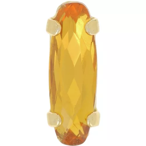 15x5mm Aurora A4161 crystal - Long Classical Oval - Gold - Topaz x1