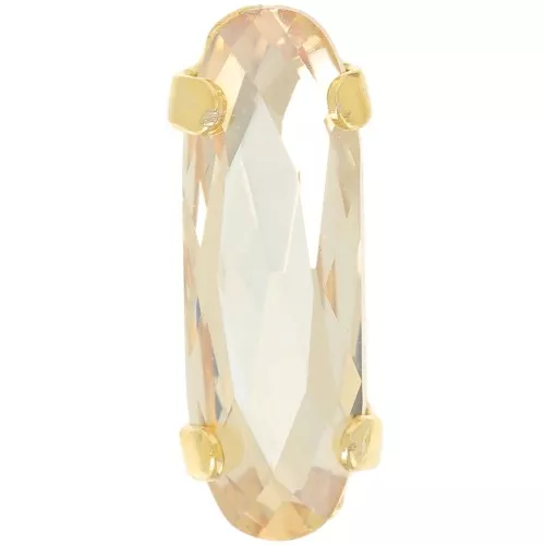 15x5mm Aurora A4161 crystal - Long Classical Oval - Gold - Crystal Golden Shadowx1