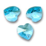 PureCrystal 6228 Hearts Aquamarine 10,3x10mm x6|raw }}