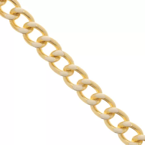 Decorated chain epoxy enamelled 10mm White Gold tone x1m