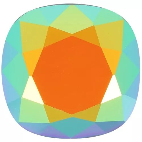 12mm Aurora square cabochon A4470 - Jet AB x1