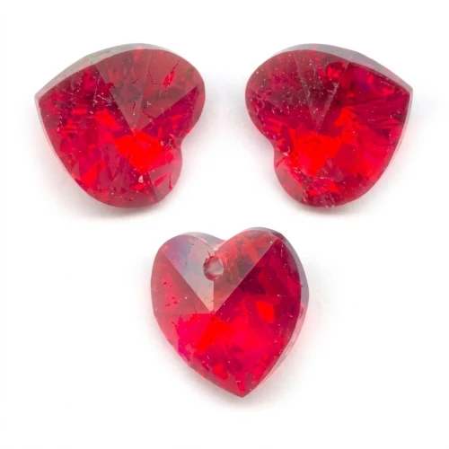 PureCrystal 6228 Hearts Light Siam AB 10,3x10mm x6