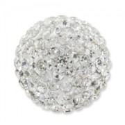 Plasticine halfball with korean rhinestones 20 mm Crystal  x1|raw }}