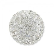 Plasticine halfball with korean rhinestones  18 mm Crystal x1|raw }}