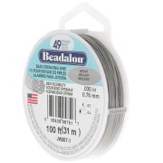 0.76mm Wire Wired 49 strands - Beadalon - Bright stainless steel x31m|raw }}