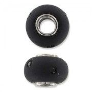 Polaris Rhinestones bead with big hole  14mm Jet  x1