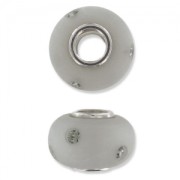 Polaris Rhinestones bead with big hole  14mm Black Diamond x1|raw }}