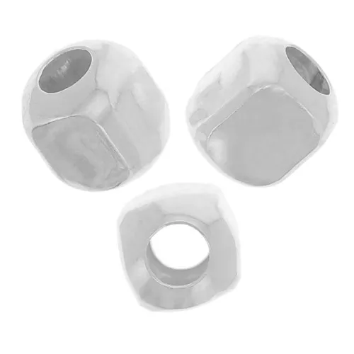 3.5mm 925 sterling silver Faceted cube beads x10