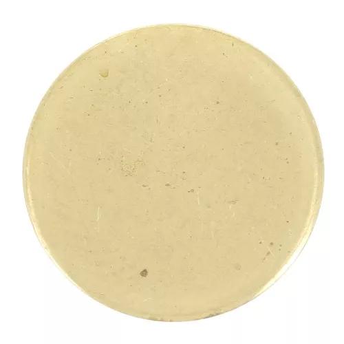 Round plate - 12mm disc - 0.8mm thickness - Rough brass x1