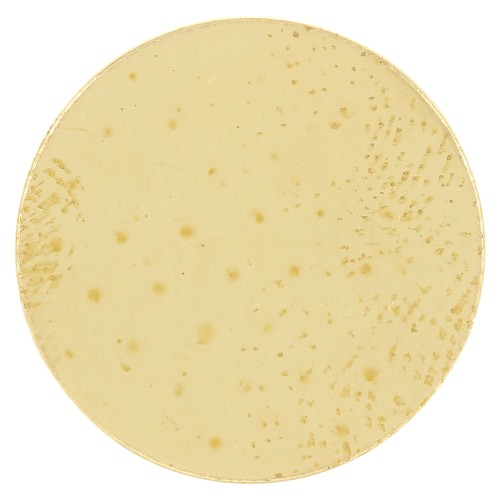 Round plate - 15mm disc - 0.8mm thickness - Rough brass x1