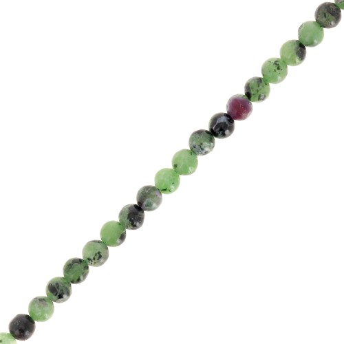 Round beads 3 mm gemstone - Ruby Zoisite x39cm