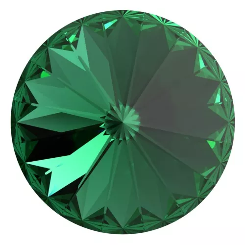 12mm PureCrystal Rivoli Cabochon 1122 - Majestic Green x1