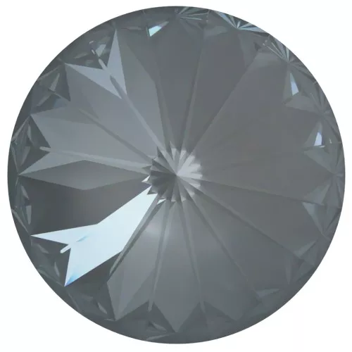 14mm PureCrystal Rivoli Cabochon 1122 - Crystal Dark Grey Ignite x1