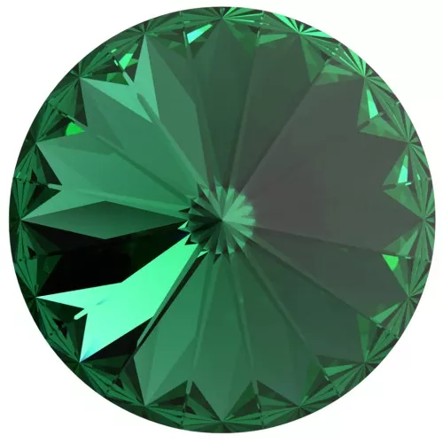 14mm PureCrystal Rivoli Cabochon 1122 - Majestic Green x1