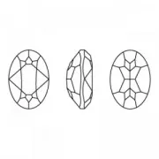 14x10mm Cabochon PureCrystal 4120 - Crystal Electric White Ignite x1