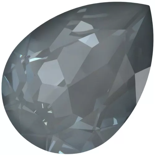 18x13mm PureCrystal 4320 Cabochon - Crystal Dark Grey Ignite x1