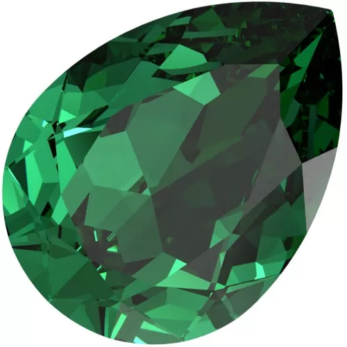 18x13mm PureCrystal 4320 Cabochon - Majestic Green x1