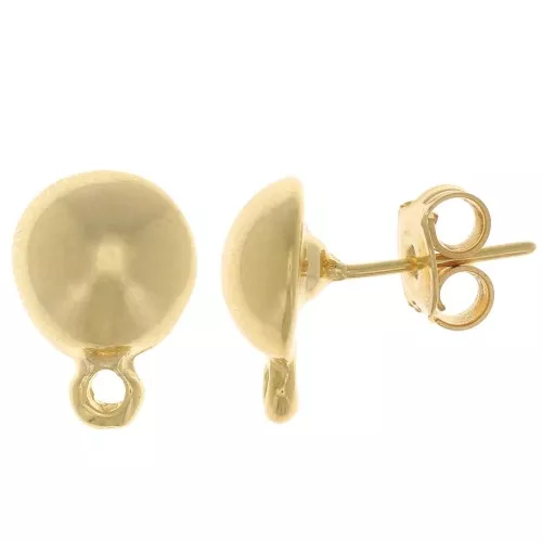 10mm EarStuds half-ball - Gold-plated x20