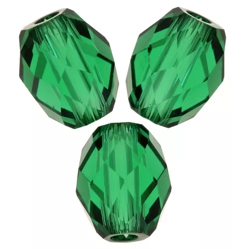 9.5x8mm olive Briolette PureCrystal 5044 - Majestic Green x1