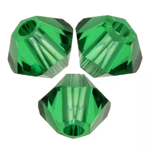 3mm PureCrystal 5328 Crystal Bicones - Majestic Green x50
