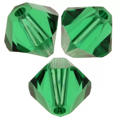 6mm PureCrystal 5328 Crystal Bicones - Majestic Green x20
