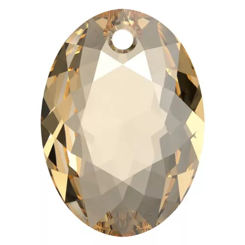 9mm PureCrystal 6438 Elliptic Cut Pendant - Crystal Golden Shadow x1