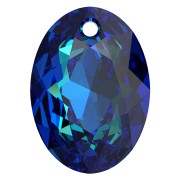 9mm PureCrystal 6438 Elliptic Cut Pendant - Crystal Bermuda Blue