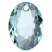 9mm PureCrystal 6438 Elliptic Cut Pendant - Aquamarine x1